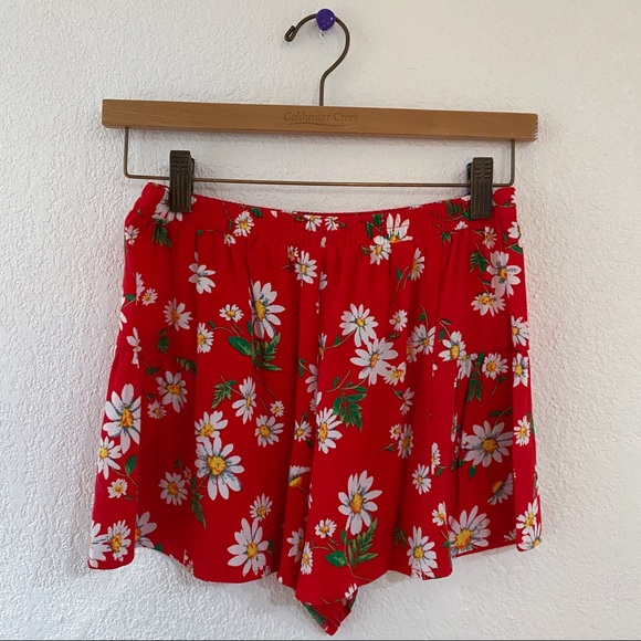 Forever 21 Pants - Forever 21 red floral shorts